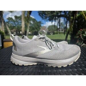 BROOKS REVEL 4 Women’s Grey Silver Metallic Running Shoe Size 9 Med (B)